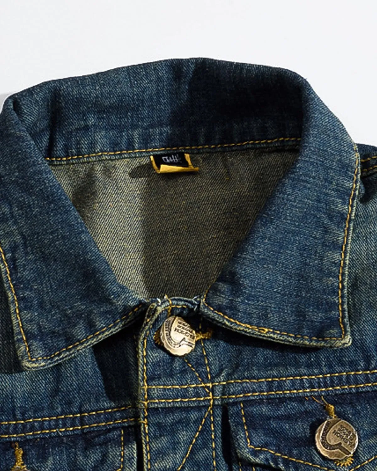 Men's Fit Retro Ripped Denim Vest Sleeveless Motorcycle Biker Jean Vest and Jacket