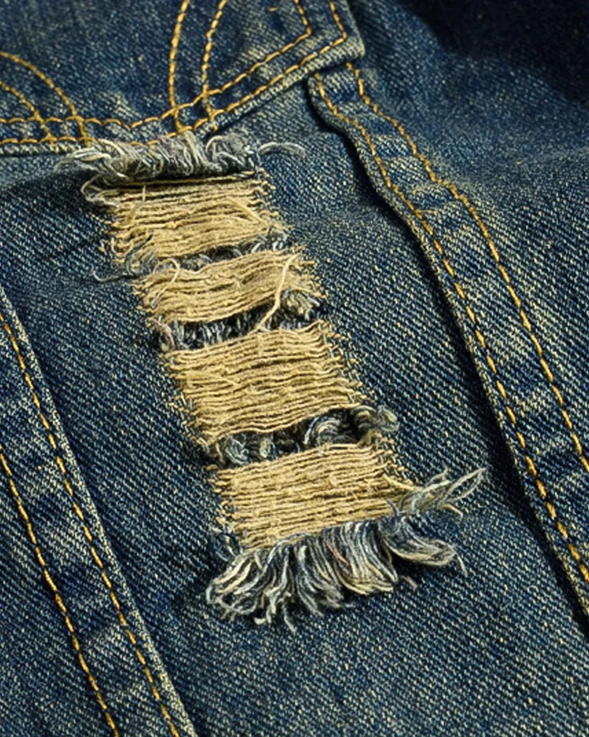 Men's Fit Retro Ripped Denim Vest Sleeveless Motorcycle Biker Jean Vest and Jacket