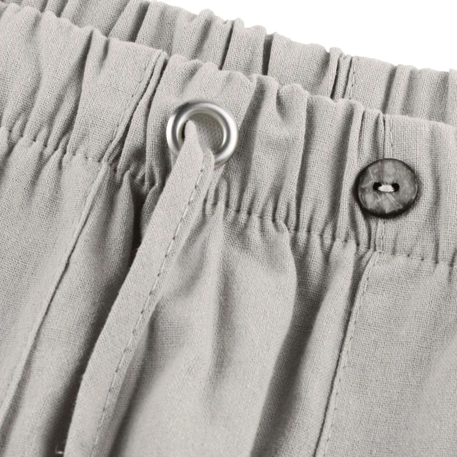 Mens Fleece Pants Sweat Pants for Man Casual Loose and Comfortable Casual Pants Cotton Linen Printed Drawstring Trousers