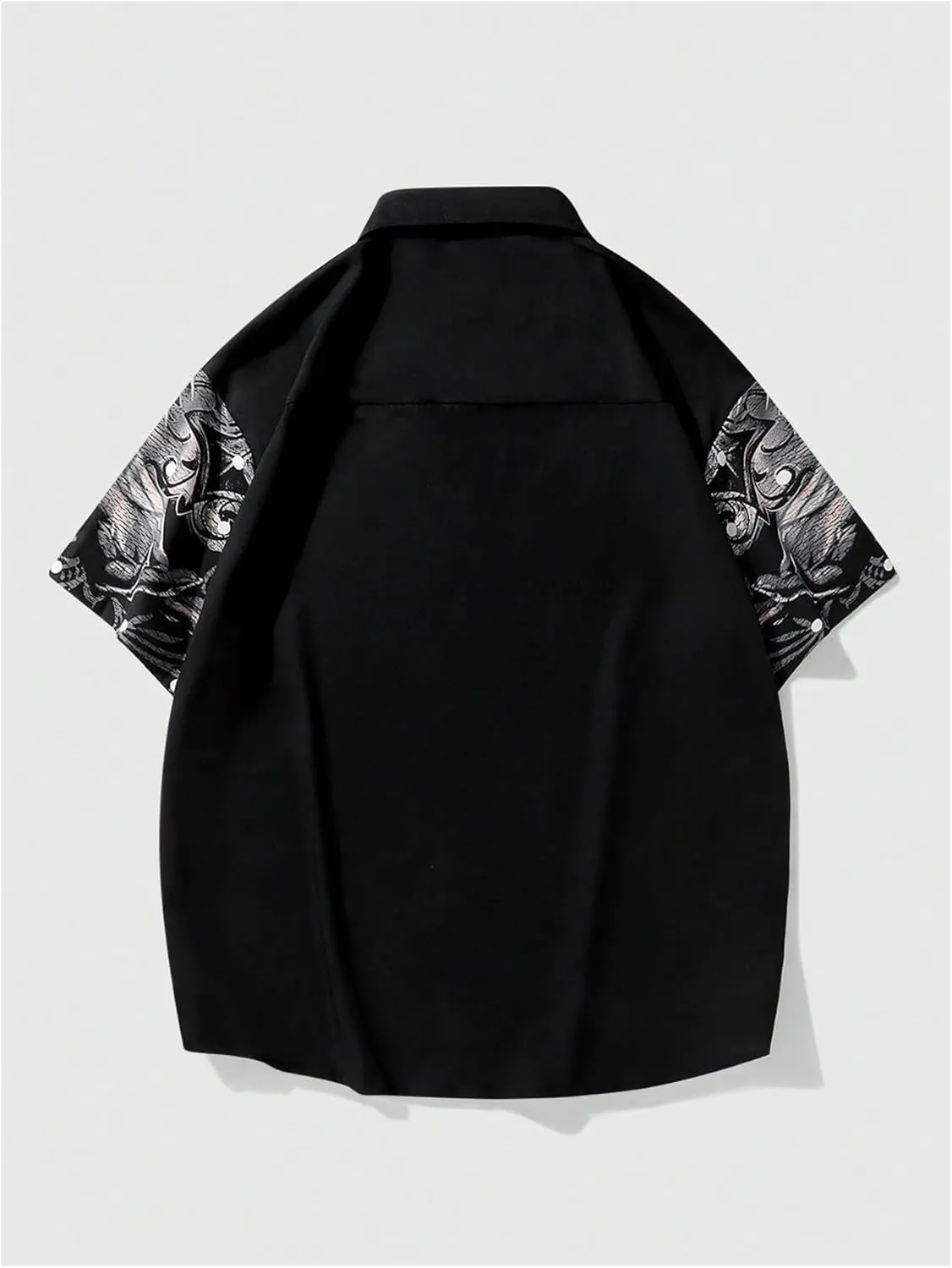 Men's Renaissance Shirts Short Sleeve Collared Summer Button Down Shirt