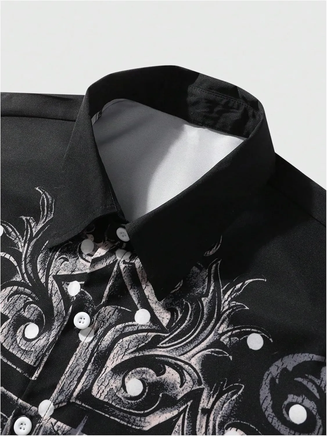 Men's Renaissance Shirts Short Sleeve Collared Summer Button Down Shirt
