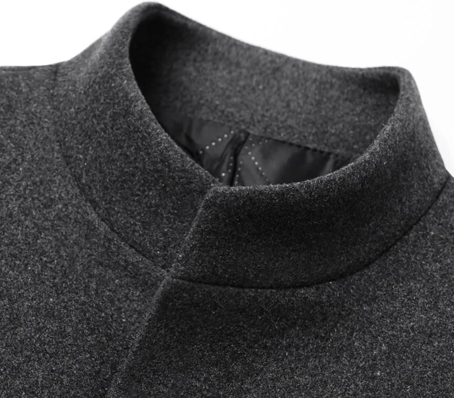 Men's Single Breasted Trench Coat Button Down Overcoat Warm Dress Pea Coats