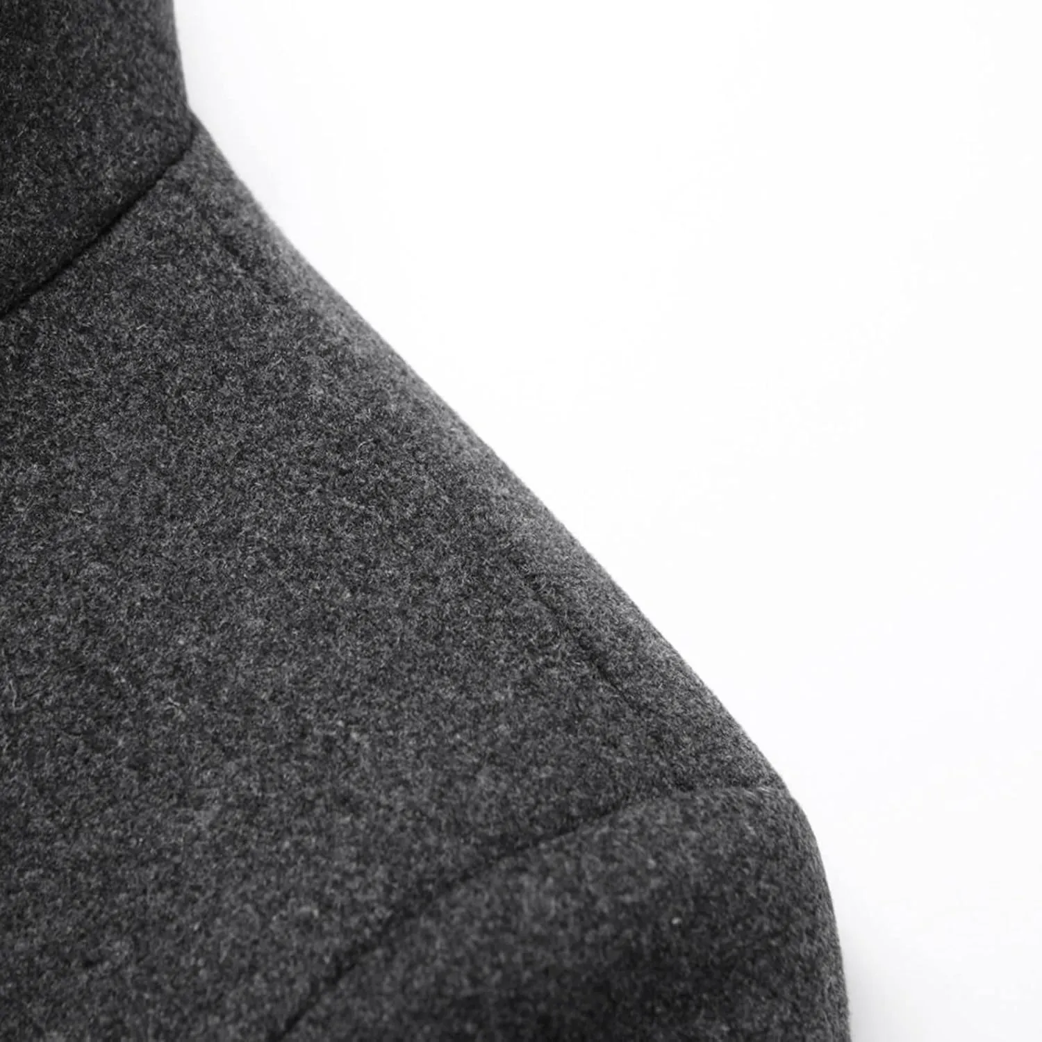 Men's Single Breasted Trench Coat Button Down Overcoat Warm Dress Pea Coats