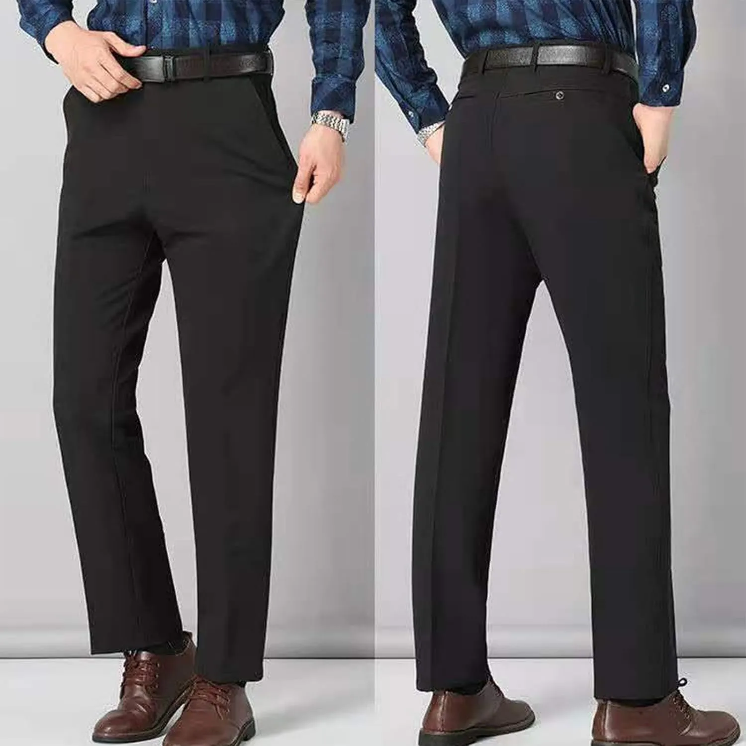 Mens Slim Fit Formal Pants for Work or Events Comfortable and Stylish Dress Pants for Men Pantalones de Hombre