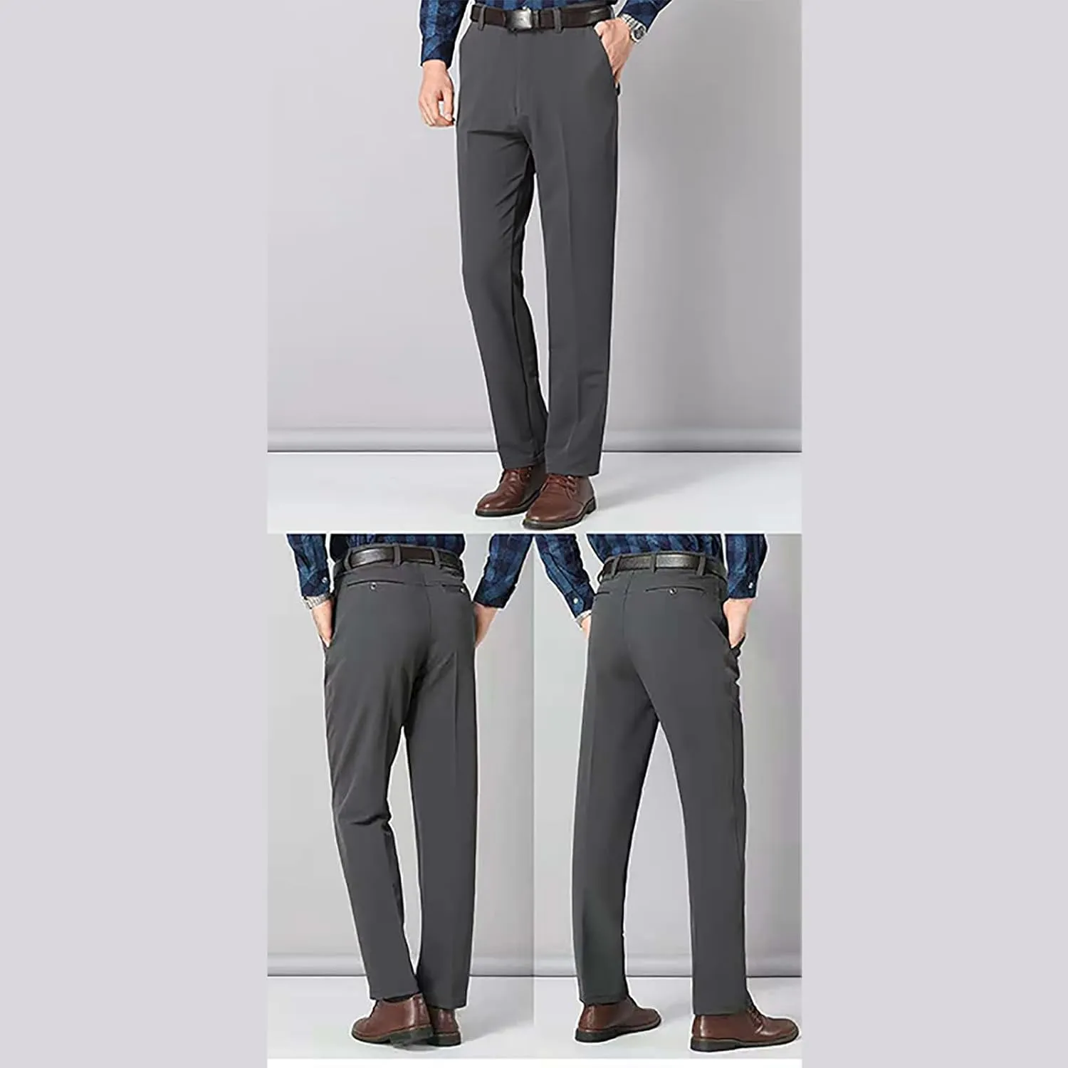 Mens Slim Fit Formal Pants for Work or Events Comfortable and Stylish Dress Pants for Men Pantalones de Hombre