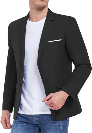 Men's Suit Blazer Casual Coats Lightweight Party Jackets Groomsmen Sports Coat Two Button Tuxedo Suits