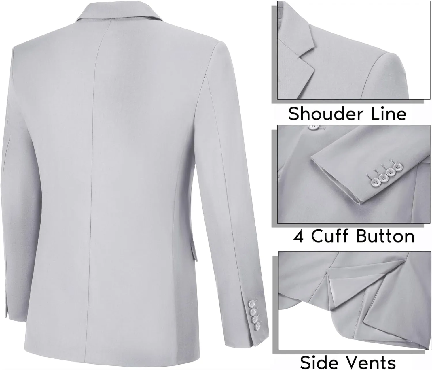 Men's Suit Blazer Casual Coats Lightweight Party Jackets Groomsmen Sports Coat Two Button Tuxedo Suits