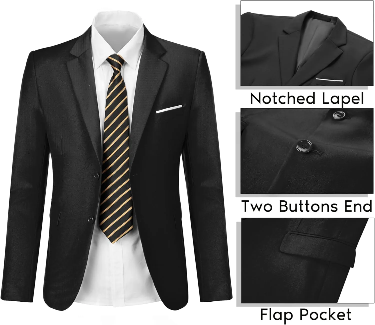 Men's Suit Blazer Casual Coats Lightweight Party Jackets Groomsmen Sports Coat Two Button Tuxedo Suits