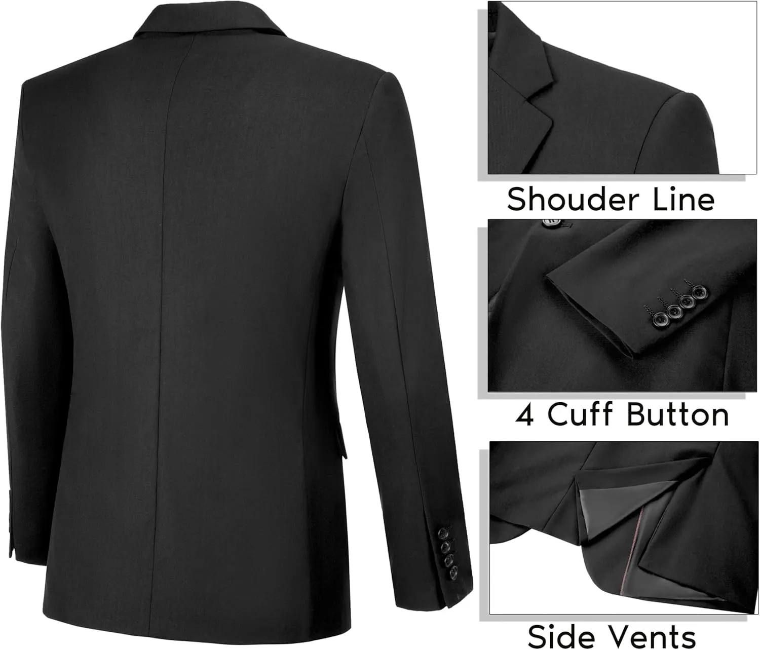Men's Suit Blazer Casual Coats Lightweight Party Jackets Groomsmen Sports Coat Two Button Tuxedo Suits