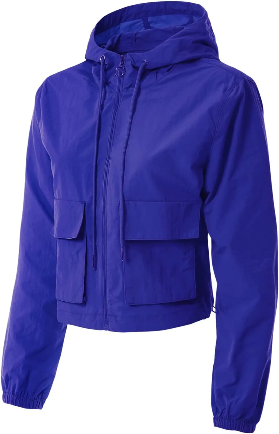 MixMatchy Women's Lightweight Cropped Yoga Quick Dry Windbreaker Zipper Jackets Workout Running Hoodie