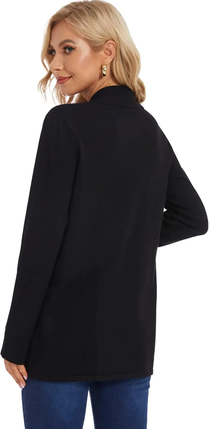 Moss Rose Women's Classic Sweaters Cardigan Long Sleeve Knit Coat Outwear with Pocket Available in Plus Size