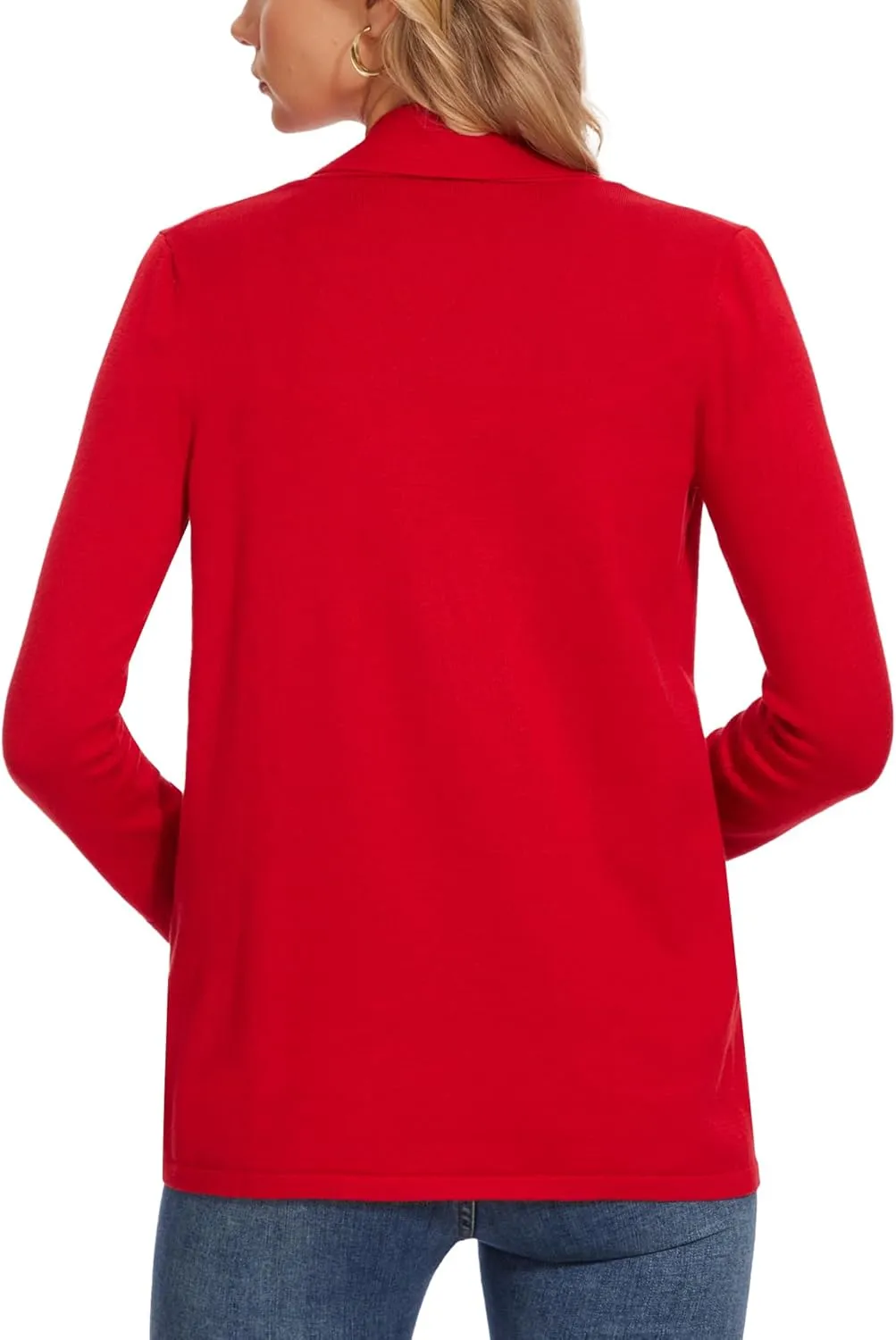 Moss Rose Women's Classic Sweaters Cardigan Long Sleeve Knit Coat Outwear with Pocket Available in Plus Size