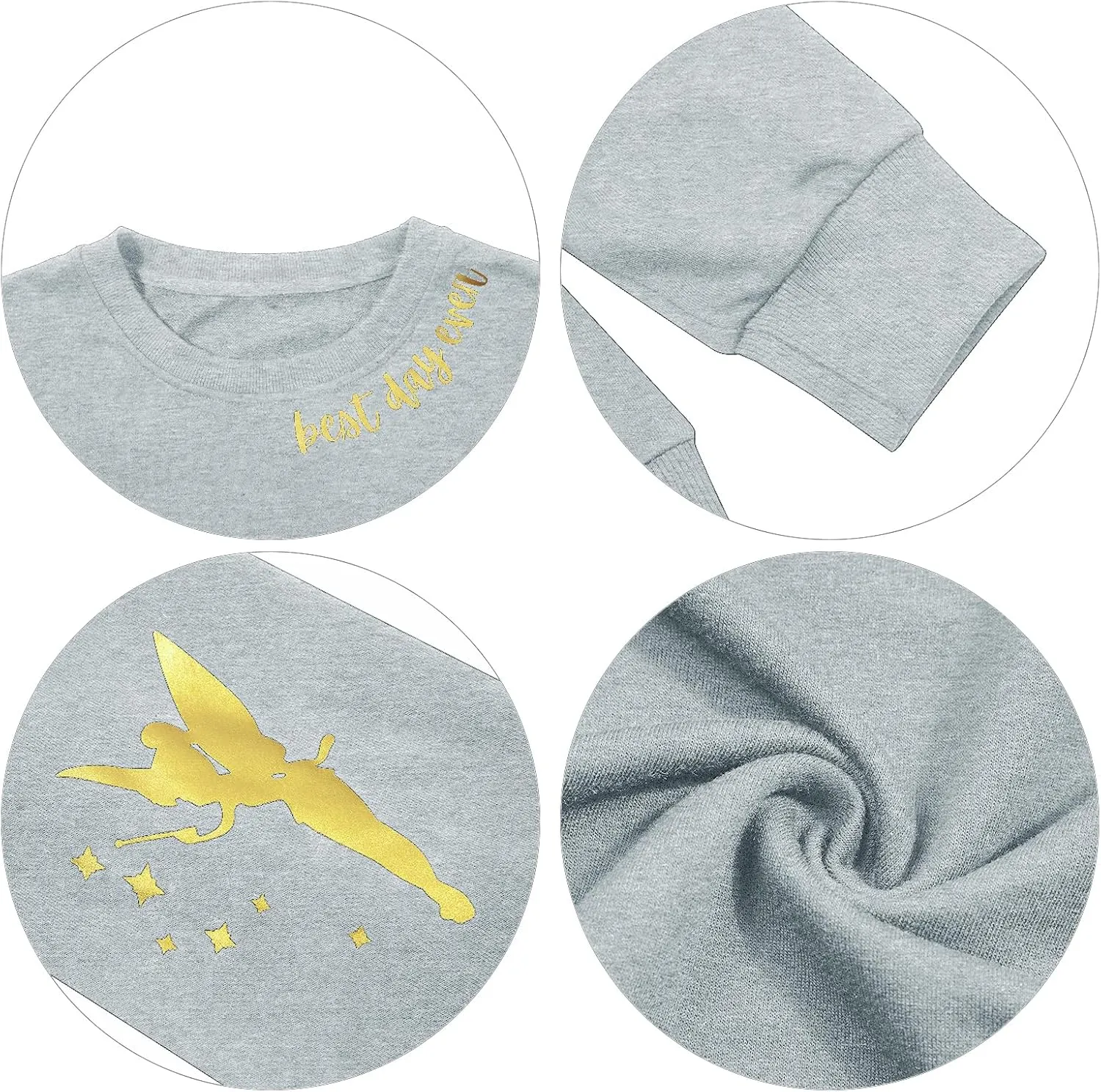 MYHALF Magical Shirt for Women Magic Kingdom Sweatshirt Best Day Long Sleeve Shirts Family Vacation Pullover Tops