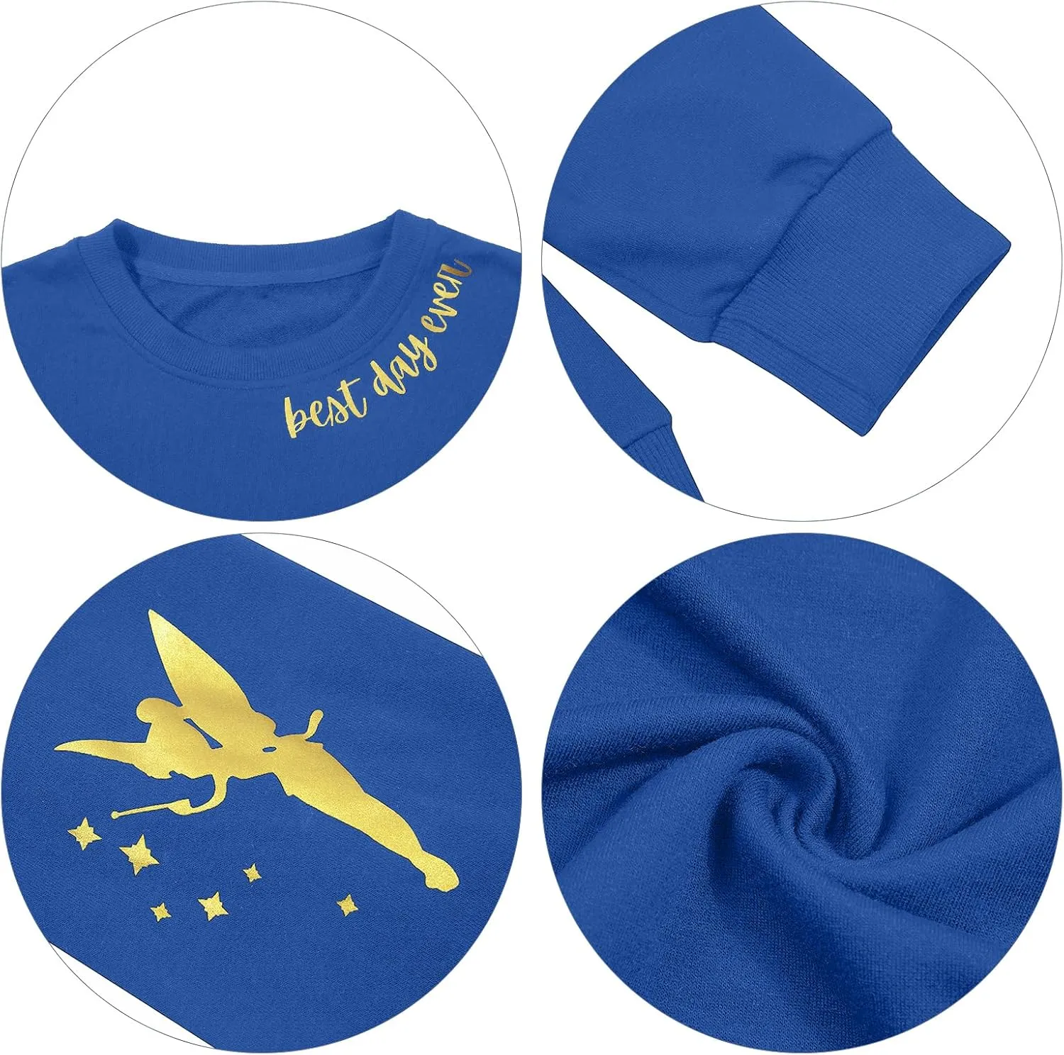 MYHALF Magical Shirt for Women Magic Kingdom Sweatshirt Best Day Long Sleeve Shirts Family Vacation Pullover Tops