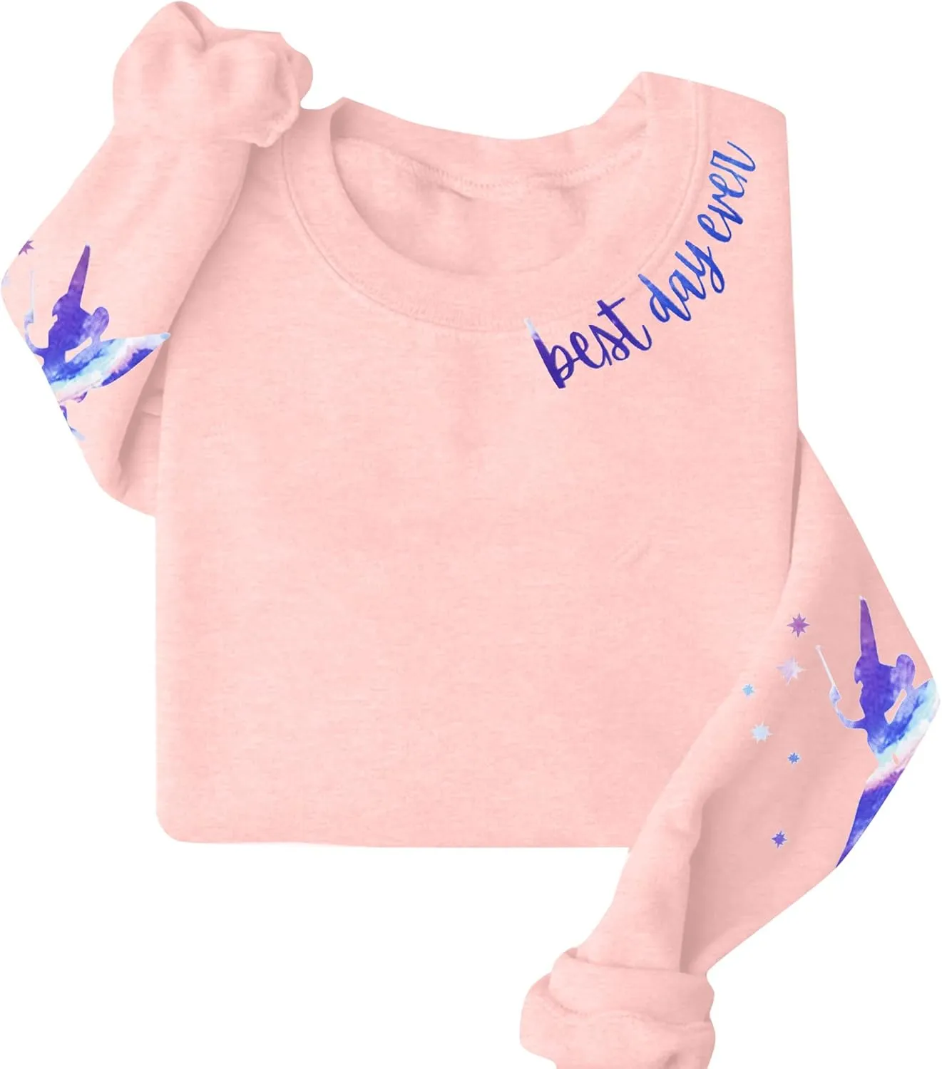 MYHALF Magical Shirt for Women Magic Kingdom Sweatshirt Best Day Long Sleeve Shirts Family Vacation Pullover Tops