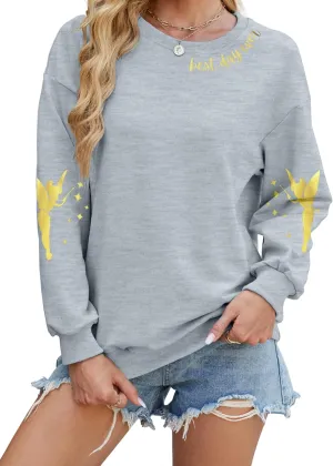 MYHALF Magical Shirt for Women Magic Kingdom Sweatshirt Best Day Long Sleeve Shirts Family Vacation Pullover Tops