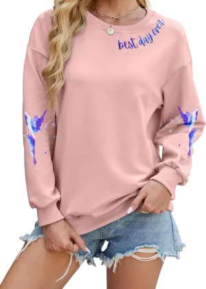 MYHALF Magical Shirt for Women Magic Kingdom Sweatshirt Best Day Long Sleeve Shirts Family Vacation Pullover Tops