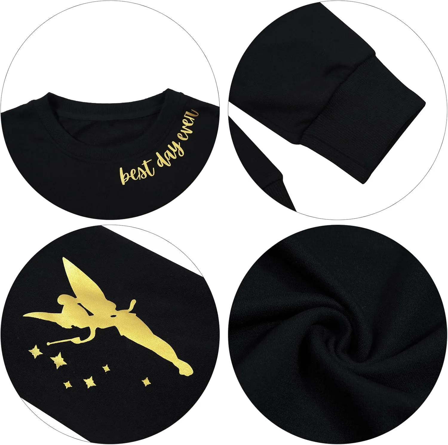 MYHALF Magical Shirt for Women Magic Kingdom Sweatshirt Best Day Long Sleeve Shirts Family Vacation Pullover Tops