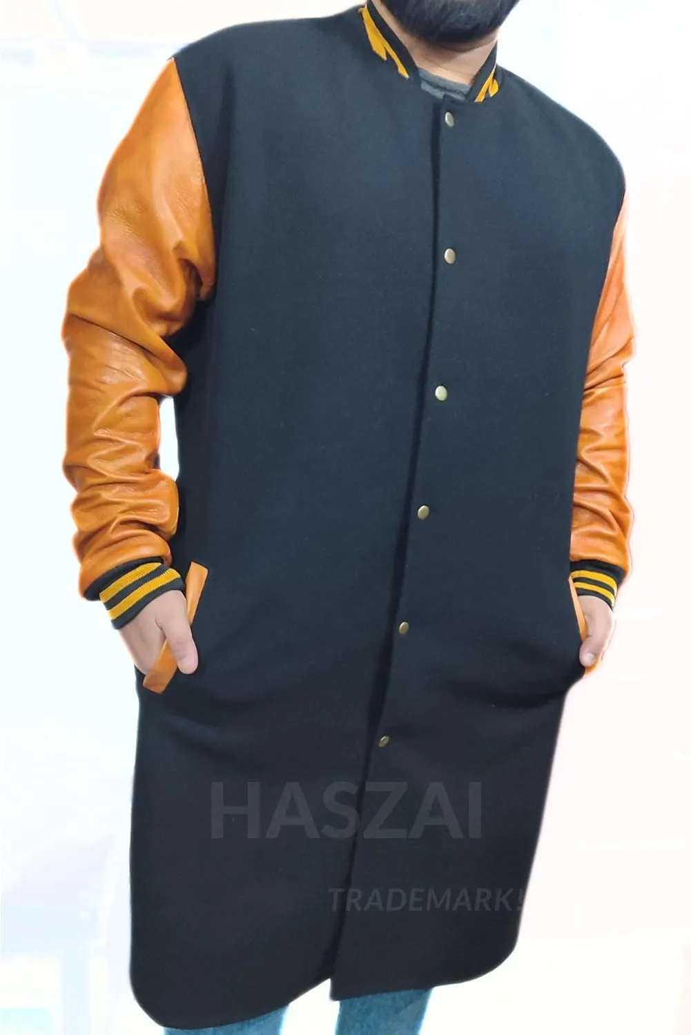 New Letterman Varsity Coats, Baseball Bomber Coats, Long Letterman Coat Jackets, Warm Wool Long Coat