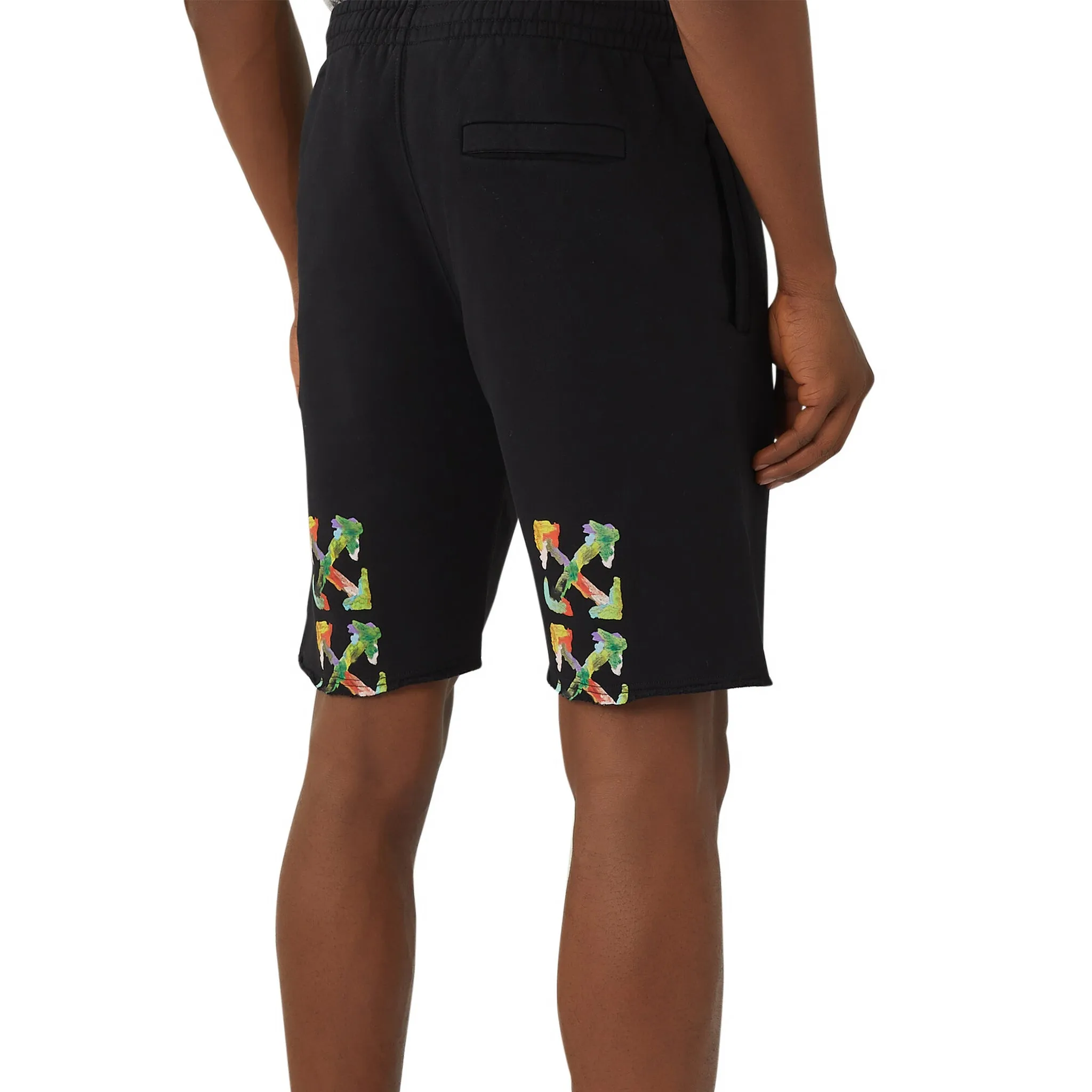 OFF-WHITE Brush Arrows Raw-Cut Shorts Black/Multi