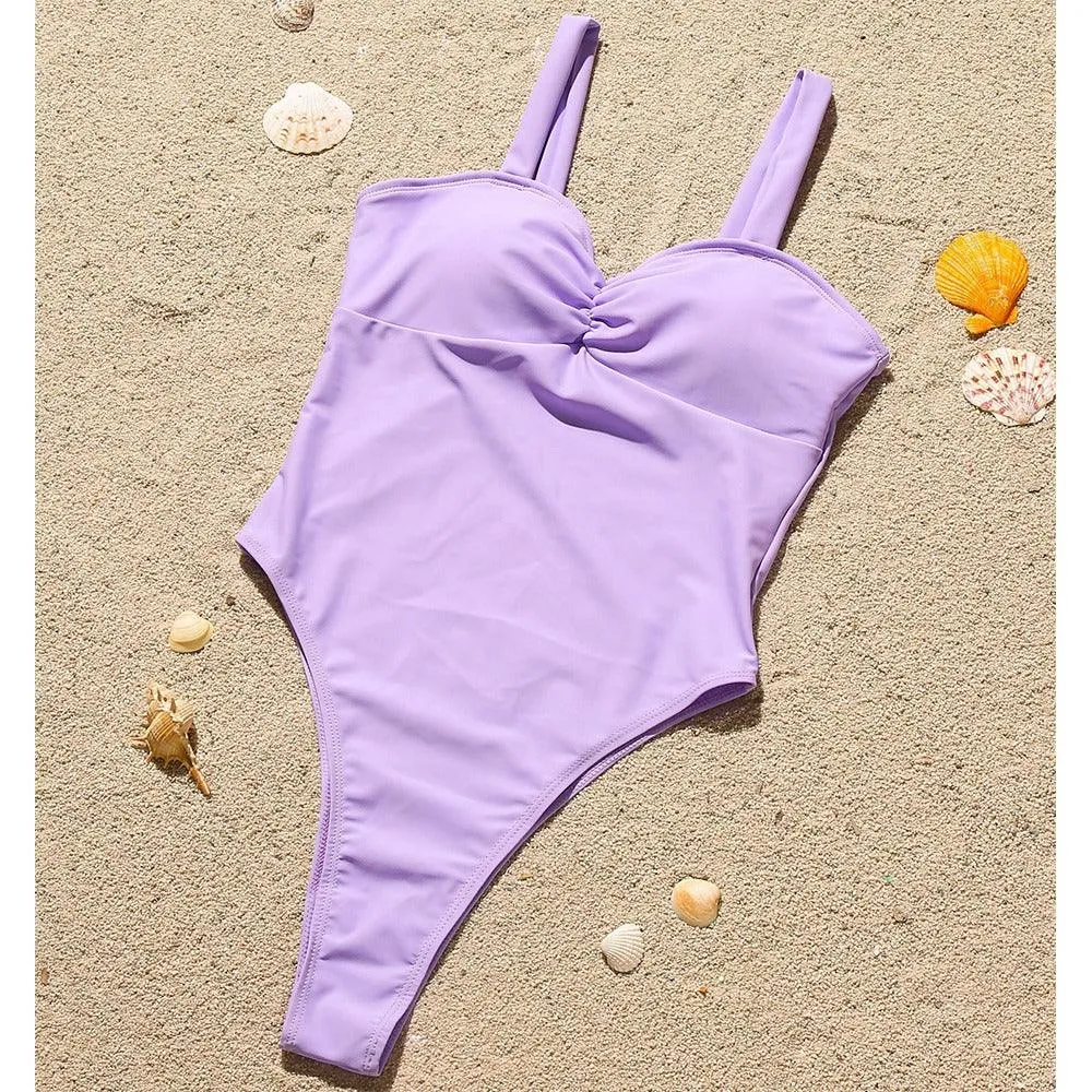 One Piece Solid Monokini  Stylish and Comfortable Swimwear