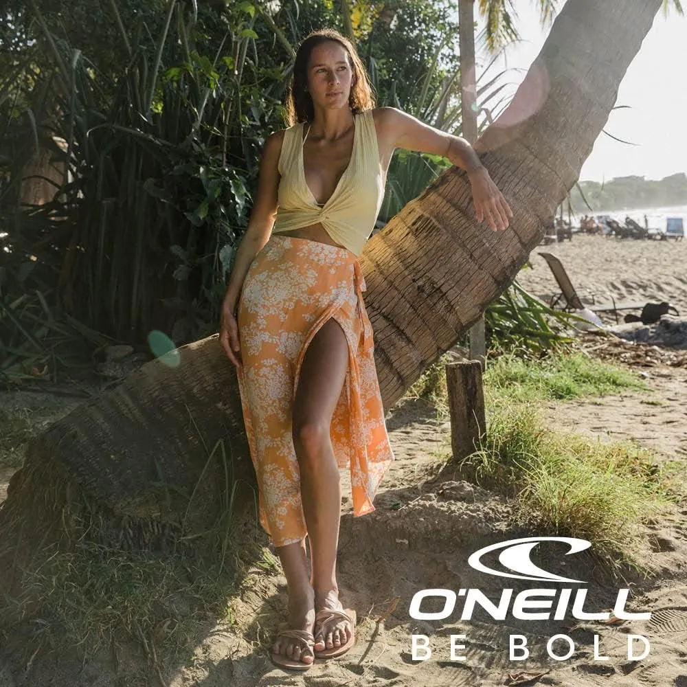 O'NEILL Women's Ruched Tier Midi Skirt - Comfortable and Lightweight Midi Length Skirt for Women with Elastic Waist