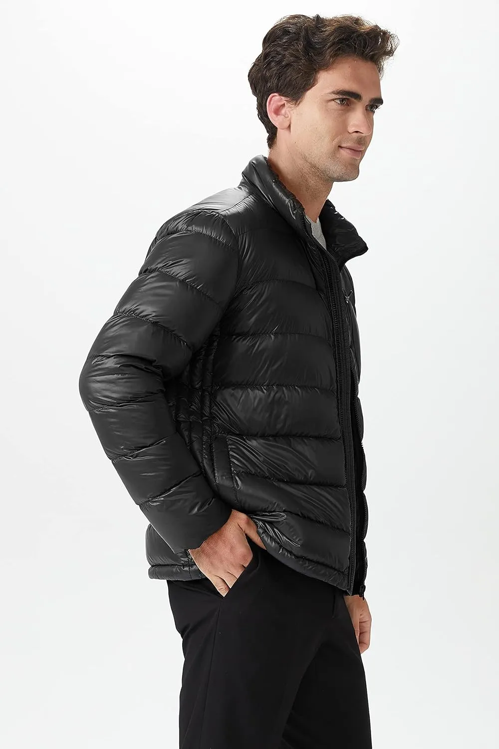 Orolay Men's Ultra Lightweight Down Jackets Quilted Packable Winter Coat with Stand Collar