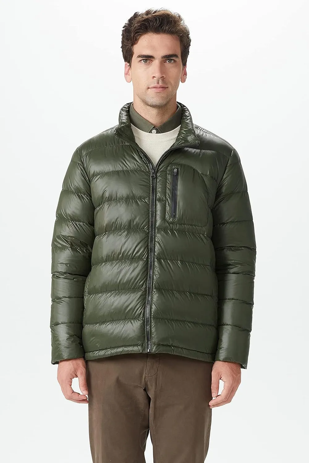 Orolay Men's Ultra Lightweight Down Jackets Quilted Packable Winter Coat with Stand Collar