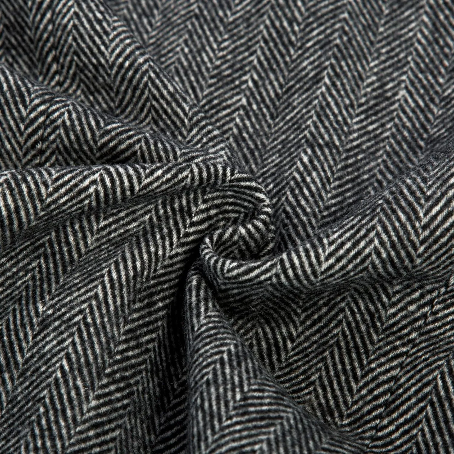 PJ PAUL JONES Men's Blazer Herringbone Tweed Sport Coats Two Button Wool Blend Formal Jacket