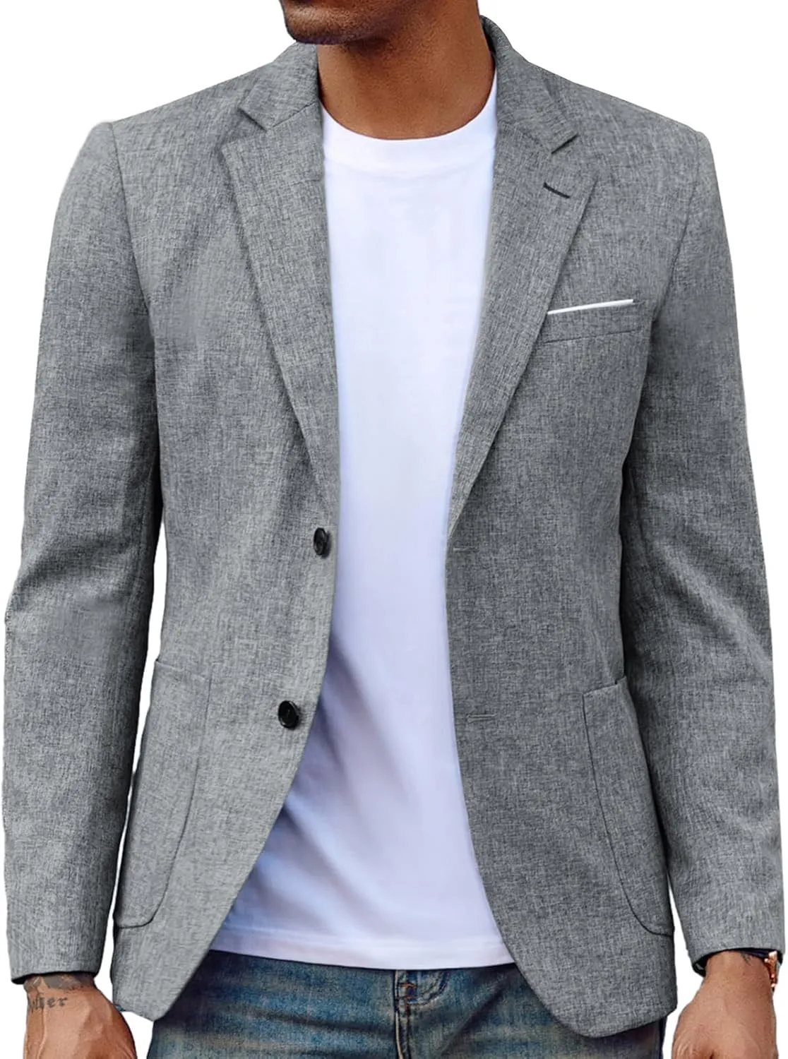 PJ PAUL JONES Mens Casual Sport Coat Blazer Two Buttons Lightweight Business Jackets