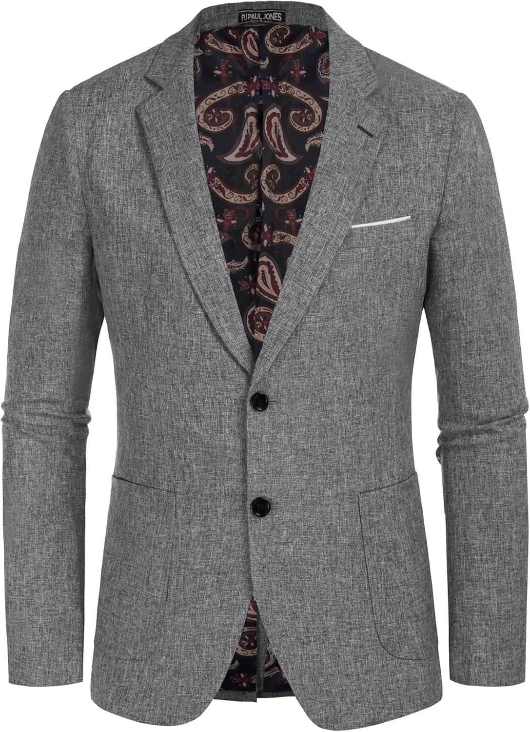 PJ PAUL JONES Mens Casual Sport Coat Blazer Two Buttons Lightweight Business Jackets