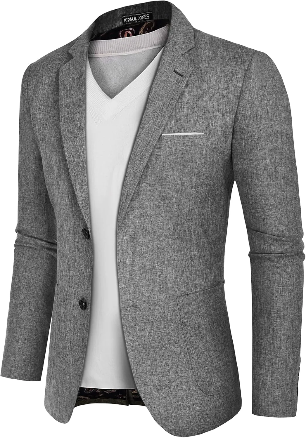 PJ PAUL JONES Mens Casual Sport Coat Blazer Two Buttons Lightweight Business Jackets
