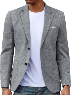 PJ PAUL JONES Mens Casual Sport Coat Blazer Two Buttons Lightweight Business Jackets