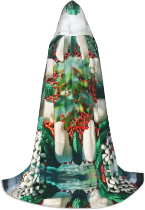 Plant pillow Black hooded cloak for men & Women, wizard cloak with, Durable & Comfortable Long cape for Halloween, Cosplay, PartiesMedium