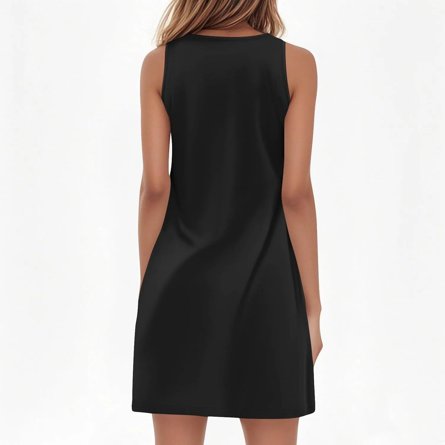 Plus Size Sleeveless Trendy Sundress Ladies Summer Fitness V Neck Comfortable Dresses for Women Loose Fitting