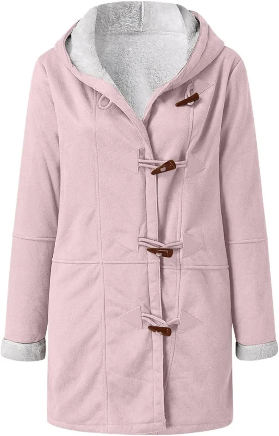 Plus Size Winter Coats for Women 2024 Warm Sherpa Fleece Lined Distressed Jackets Hooded Parka Faux Suede Pea Coat Outerwear