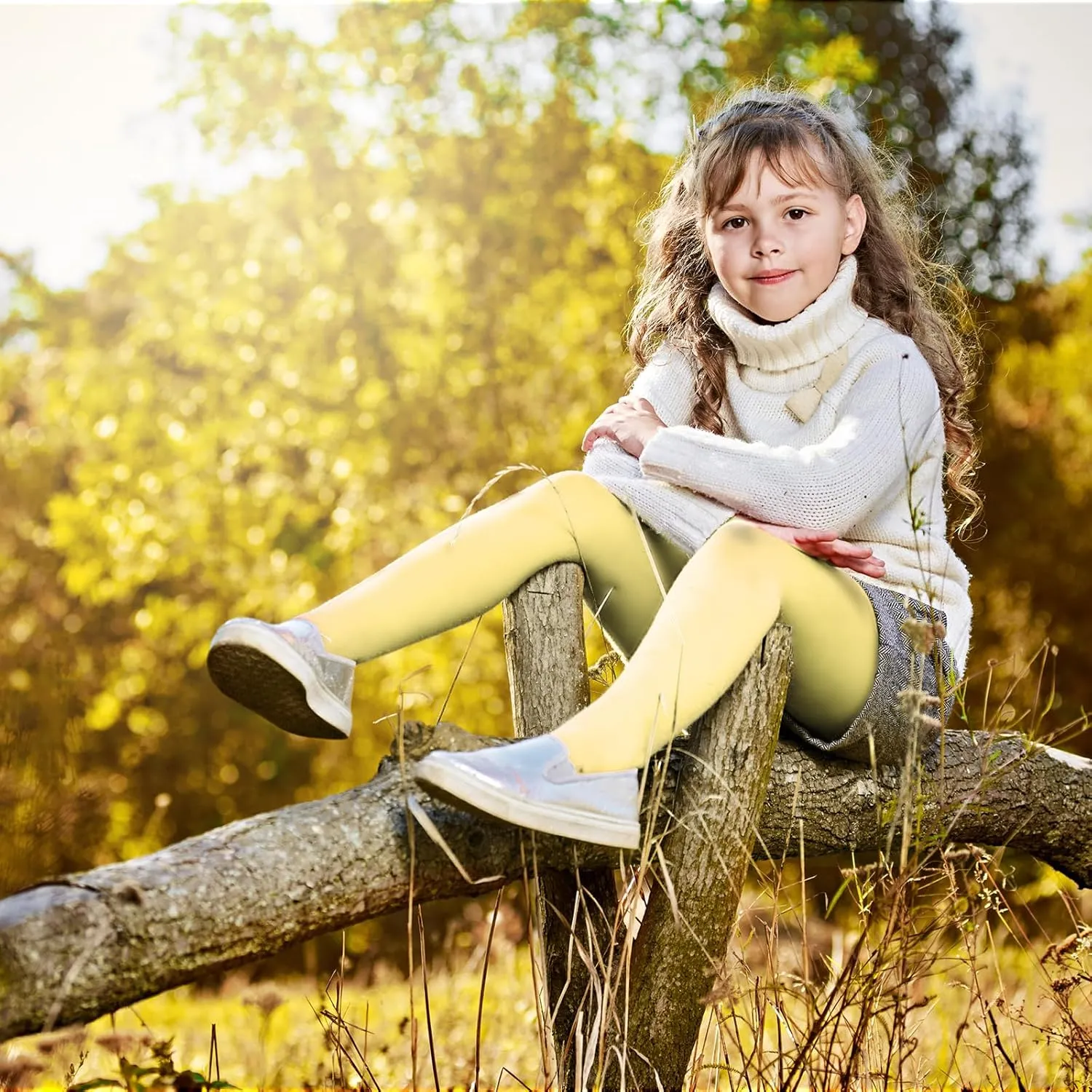 Ramede 8 Pcs Girls Leggings Full Length Solid Color Basic Leggings Soft Comfortable Stretch Tights Pants for Kids Girls Yoga