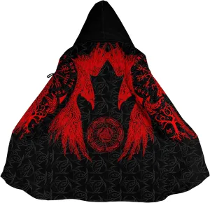 Raven Tattoos Womens Winter Jacket World Tree Stylish Coats with Hood Winter Warm Soft Trench Coat Windbreaker Jacket