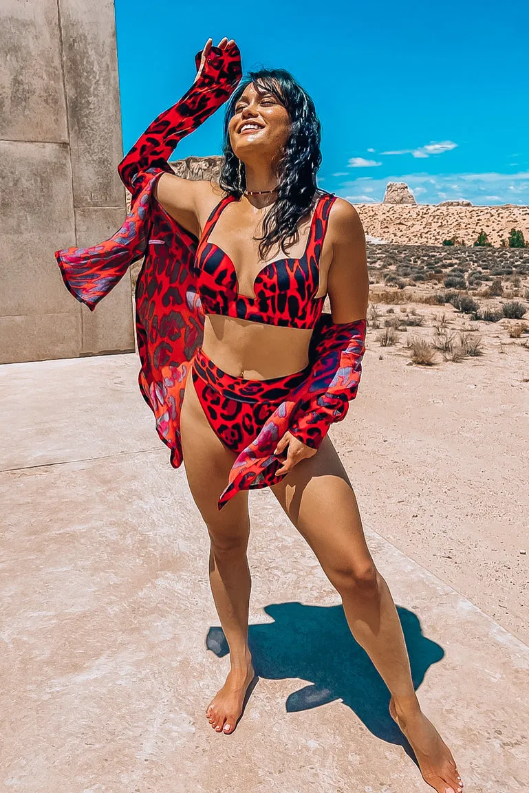Red Leopard Bikini Bottoms