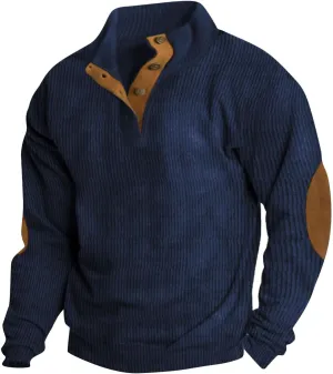 RTTUIOP Jackets for Men Western Aztec Ethnic Print Vintage Top Long Sleeve Shirt Stand Collar Button Down Pullover Coat
