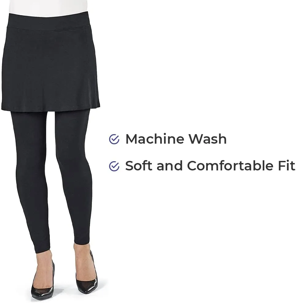 SAGEFINDS Womens Skirted Leggings with Pocket | Skort for Tennis, Pickleball, Yoga, Golf | Soft and Comfortable Fit