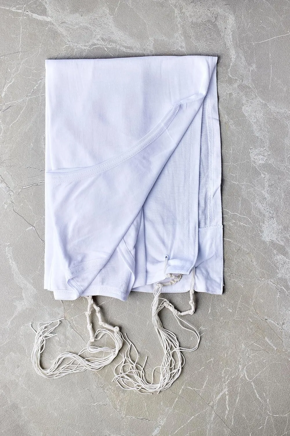 Set: Pair of Kosher Tzitzit Undershirt, 100% Cotton Fabric Comfortable Quality, Sweat Free T-Shirt Tzitzis Vest
