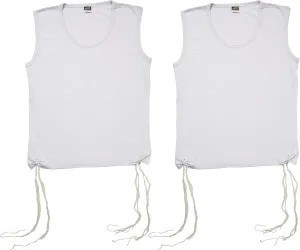 Set: Pair of Kosher Tzitzit Undershirt, 100% Cotton Fabric Comfortable Quality, Sweat Free T-Shirt Tzitzis Vest
