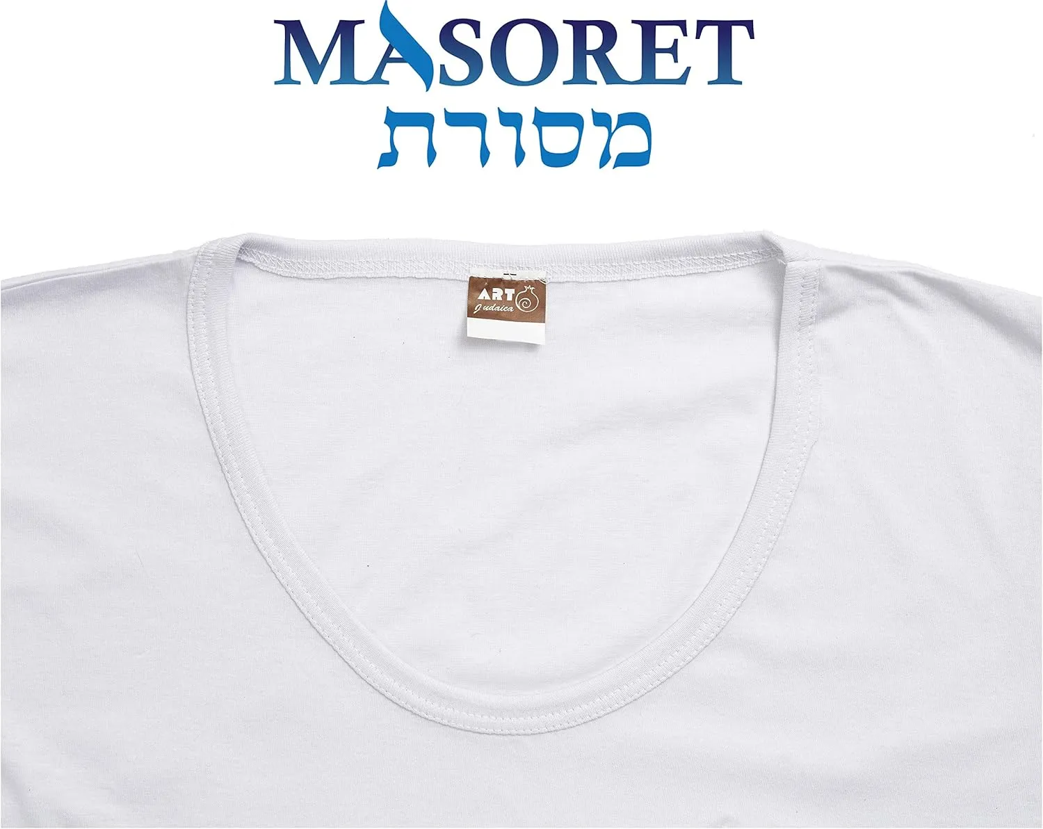 Set: Pair of Kosher Tzitzit Undershirt, 100% Cotton Fabric Comfortable Quality, Sweat Free T-Shirt Tzitzis Vest