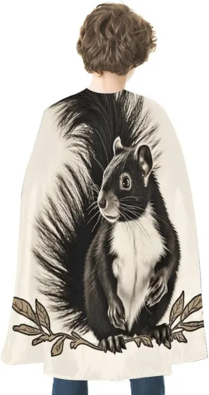 Skunk Halloween Cloak Reversible Vampire Cape Lightweight And Comfortable Witch Cape Cloak Halloween Cosplay Costumes for Women Men