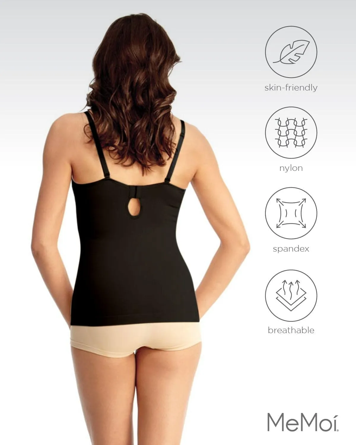SlimMe Womens Camisole Tank Tops, Shaping Womens Camisole with Padded Underwire Bra, Comfortable Cami Tank Top - Sizes S-XL