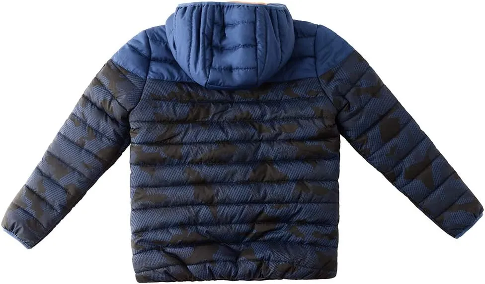 SNOW DREAMS Boys Lightweight Coat Hooded Waterproof Camo Puffer Jackets Outerwear