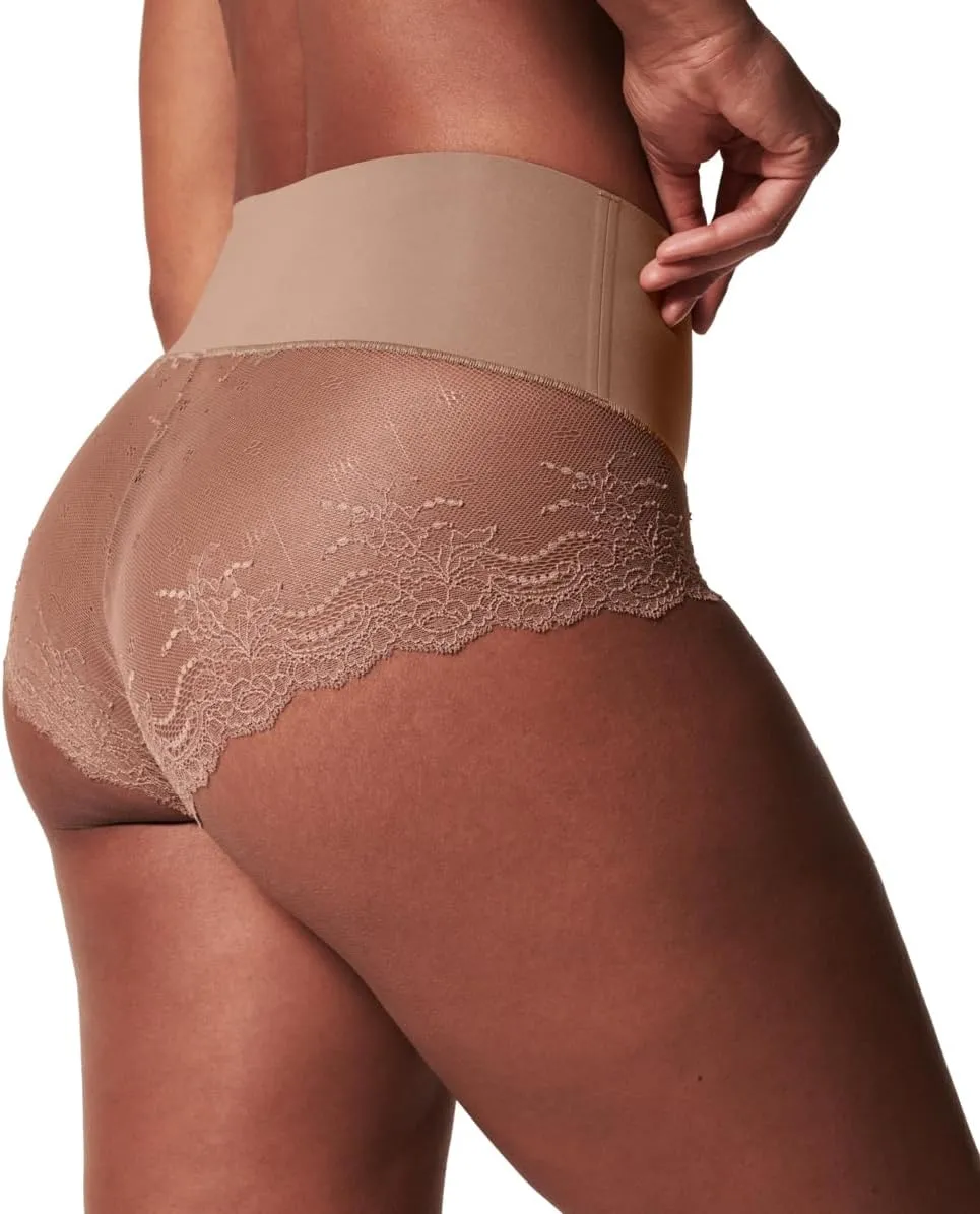 SPANXsmooth Undie-tectable Lace Hi-Hipster - For Core Control - Comfortable Lace Shapewear Underwear - No Visible Panty Lines