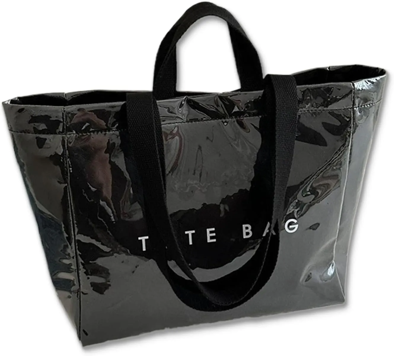 Stellaya PVC Tote Bag, Stellaya Womens Letters Print Tote Bag, Large Kraft Paper Bag