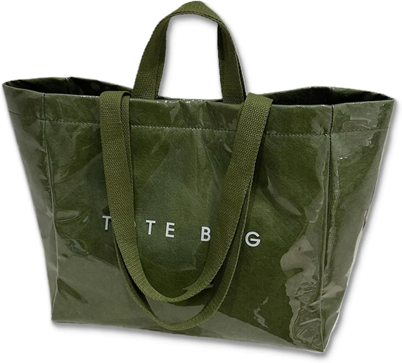 Stellaya PVC Tote Bag, Stellaya Womens Letters Print Tote Bag, Large Kraft Paper Bag